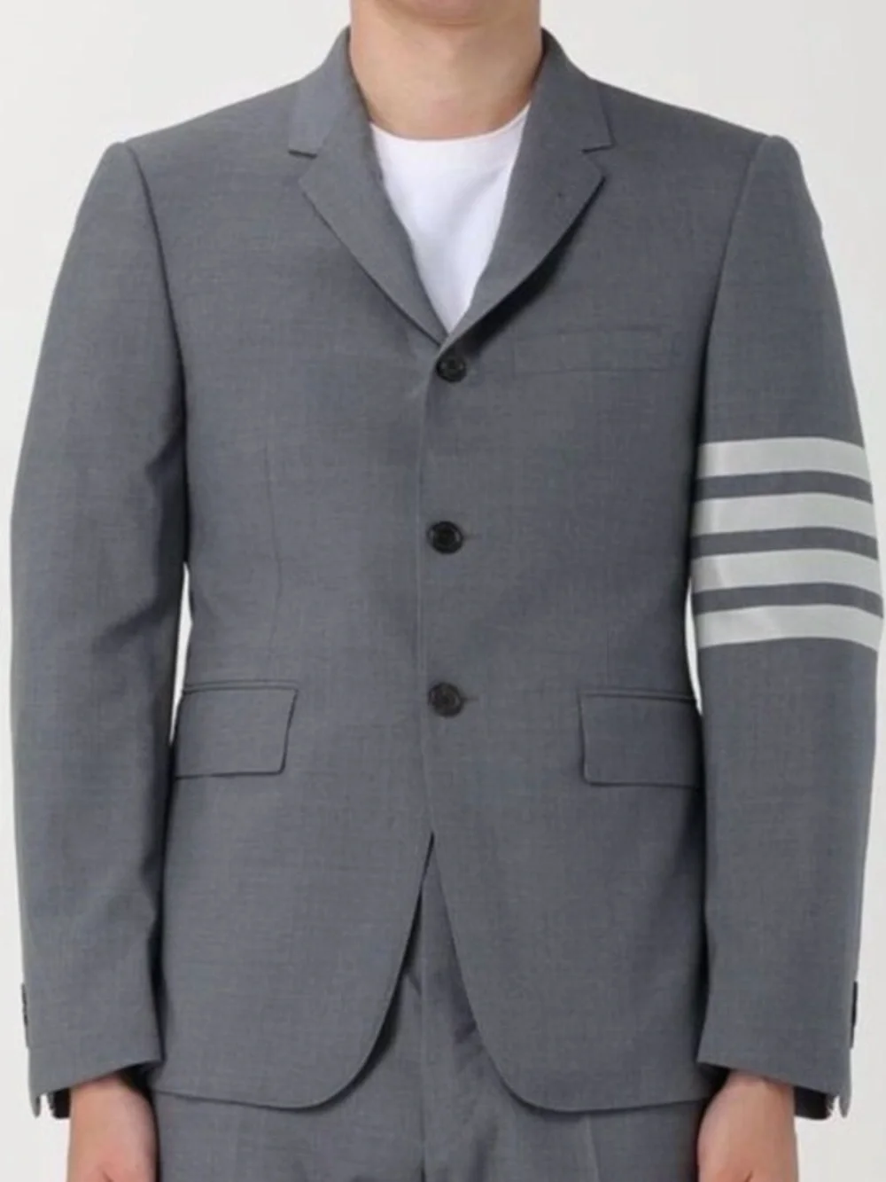 THOM BROWNE Dark Grey Cotton Blazer